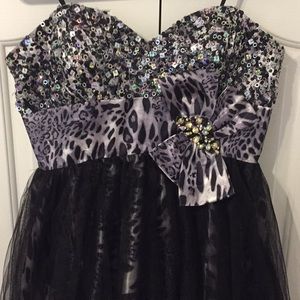 Leopard print short prom dress